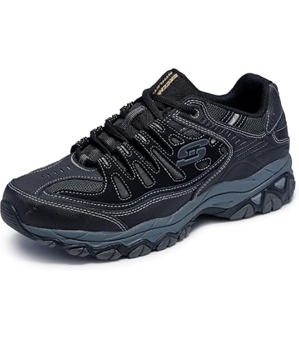 Amazon.com | Skechers Men's Escape PlanTrainers, Black Leather
